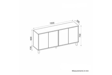 Hearst Konsollbord 150 cm - Hvit - Møbler - Bord - Avlastningsbord - Gangbord