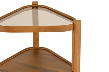 Hekkebord (2 deler) Wallxpert Nesta (45 x 60 x 45 cm) Valnøtt transparent - Valnøtt transparent - Møbler - Bord - Avlastningsbord - Settbord