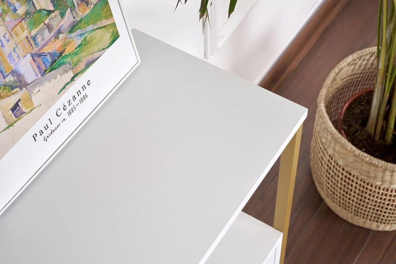 Hemani Konsollbord 120 cm - Hvitt og gull - Møbler - Bord - Avlastningsbord - Gangbord