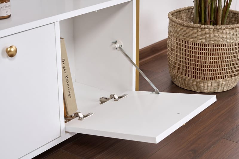 Hemani Konsollbord 120 cm - Hvitt og gull - Møbler - Bord - Avlastningsbord - Gangbord