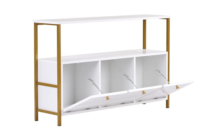 Hemani Konsollbord 120 cm - Hvitt og gull - Møbler - Bord - Avlastningsbord - Gangbord
