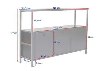Hemani Konsollbord 120 cm - Hvitt/gull - Møbler - Bord - Avlastningsbord - Gangbord