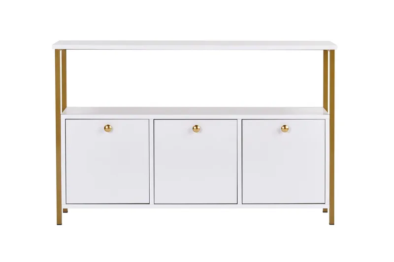 Hemani Konsollbord 120 cm, Hvitt/gull