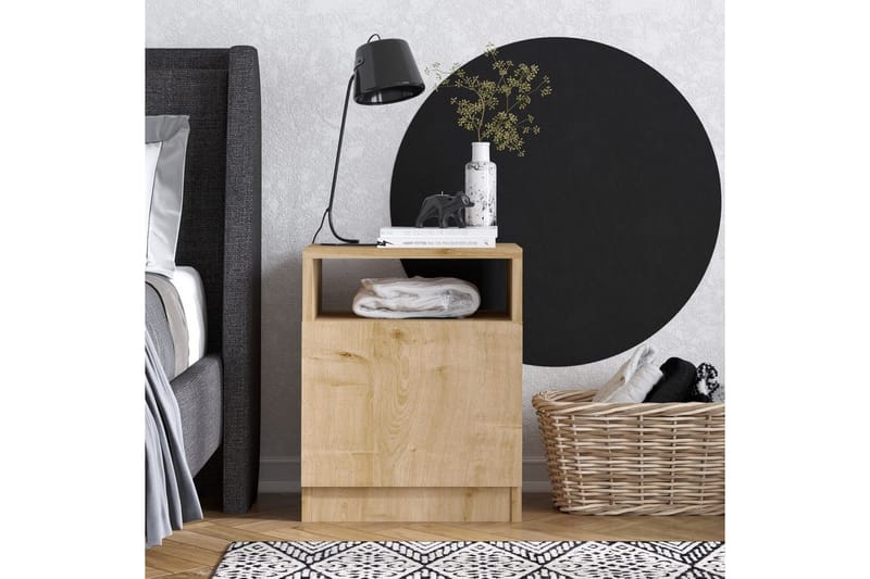 Heren Nattbord 40 cm - Valnøtt - Møbler - Bord - Avlastningsbord - Sengebord & nattbord