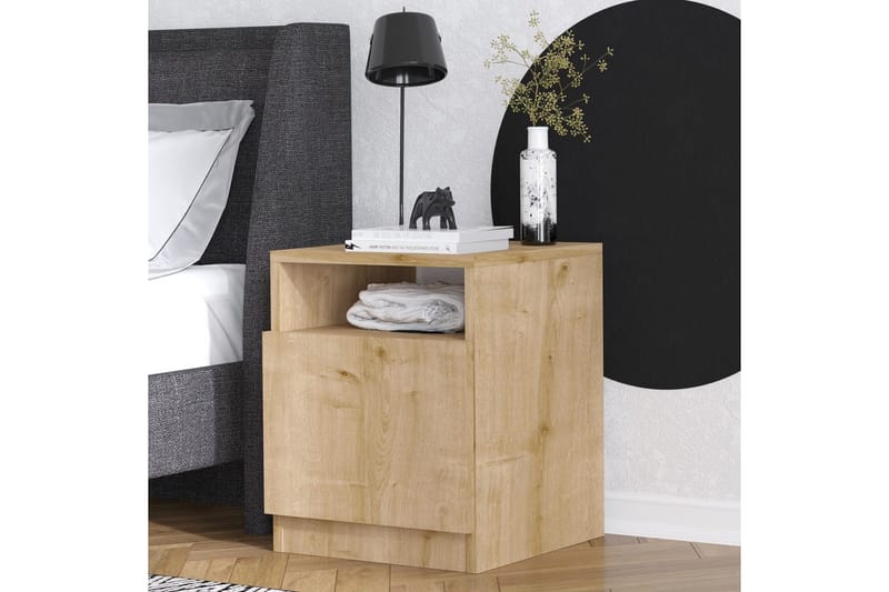 Heren Nattbord 40 cm - Valnøtt - Møbler - Bord - Avlastningsbord - Sengebord & nattbord