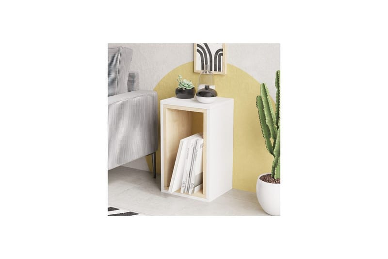 Hesper Sidebord 30 cm - Eik/Hvit - Møbler - Bord - Avlastningsbord - Lampebord & sidebord