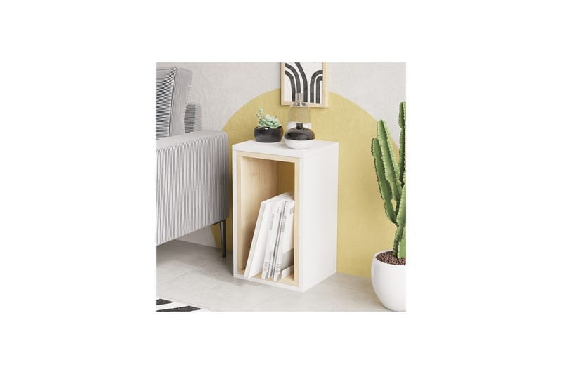 Hesper Sidebord 30 cm - Eik/Hvit - Møbler - Bord - Avlastningsbord - Lampebord & sidebord
