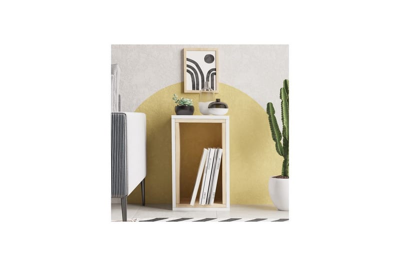 Hesper Sidebord 30 cm - Eik/Hvit - Møbler - Bord - Avlastningsbord - Lampebord & sidebord