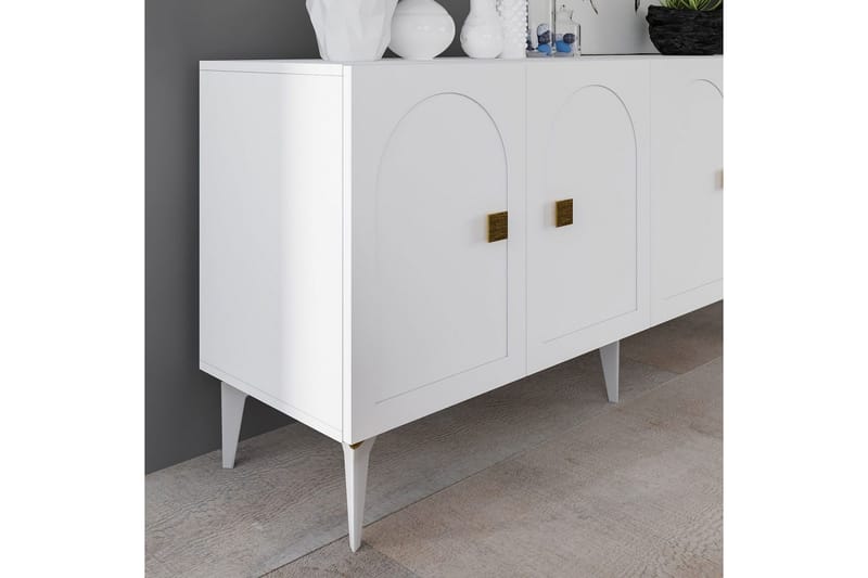 Hideaki Konsollbord 150 cm - Gull/Hvit - Møbler - Bord - Avlastningsbord - Gangbord