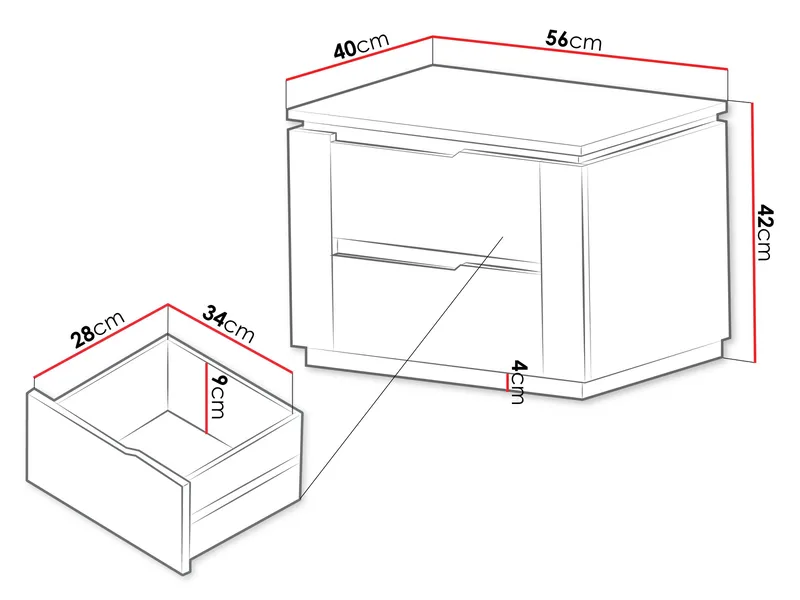 Hilafin Nattbord - Møbler - Bord - Avlastningsbord - Sengebord & nattbord