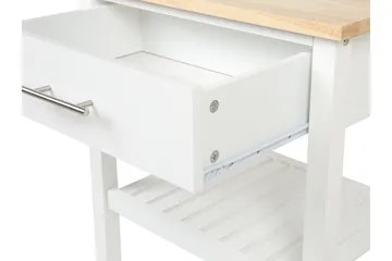 Hiuma Serveringsbord 58 cm - Hvit - Møbler - Bord - Serveringsvogn - Rullebord & rullevogn