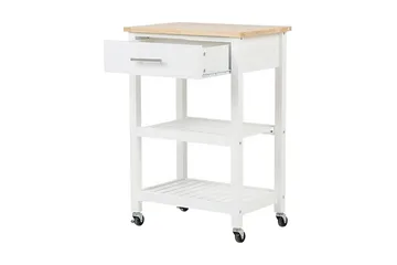 Hiuma Serveringsbord 58 cm - Hvit - Møbler - Bord - Serveringsvogn - Rullebord & rullevogn