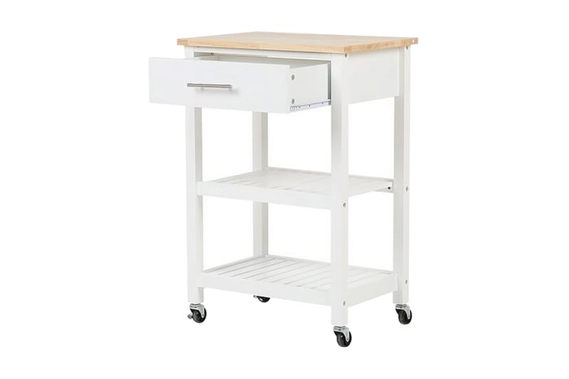 Hiuma Serveringsbord 58 cm - Hvit - Møbler - Bord - Serveringsvogn - Kjøkkenvogn & kjøkkentralle