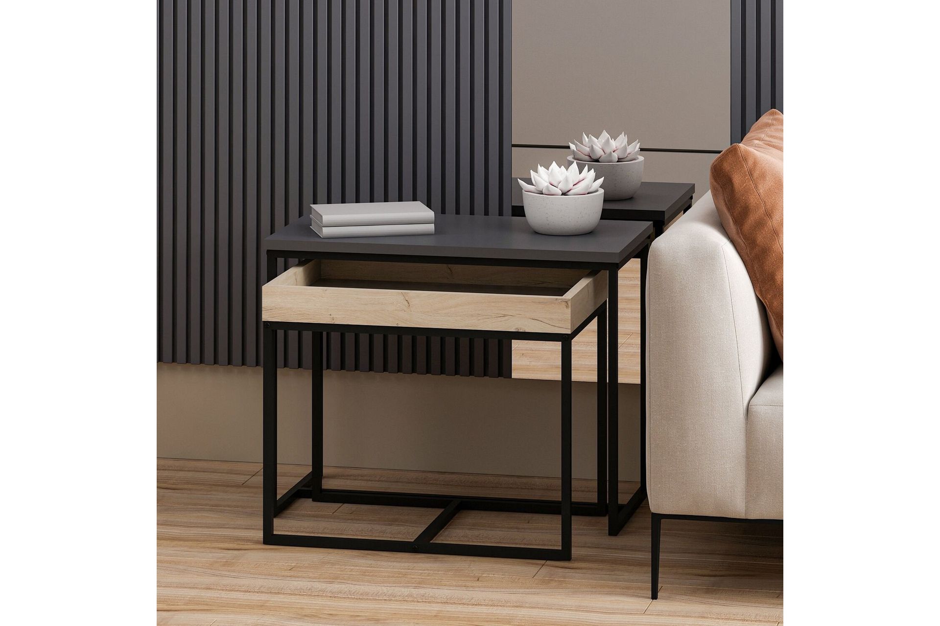 Horace Sidebord 65 cm - Antrasitt - Møbler - Bord - Avlastningsbord - Lampebord & sidebord