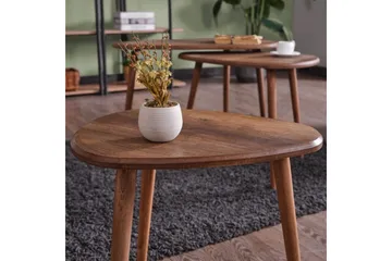 Horatio Sett med bord 80 cm - Sand - Møbler - Bord - Avlastningsbord - Settbord