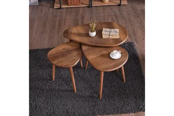 Horatio Sett med bord 80 cm - Sand - Møbler - Bord - Avlastningsbord - Settbord
