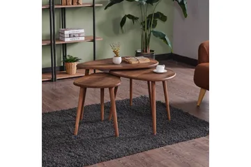 Horatio Sett med bord 80 cm - Sand - Møbler - Bord - Avlastningsbord - Settbord