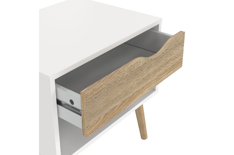 Hostafranc Sengebord 50,2 cm - Hvit - Møbler - Bord - Avlastningsbord - Sengebord & nattbord