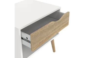 Hostafranc Sengebord 50,2 cm - Hvit - Møbler - Bord - Avlastningsbord - Sengebord & nattbord