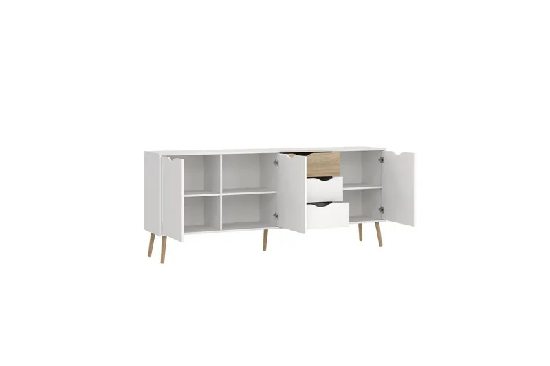 Hostafranc Skjenk 195,7 cm - Hvit - Oppbevaring - Oppbevaringsmøbler - Sideboard & skjenker
