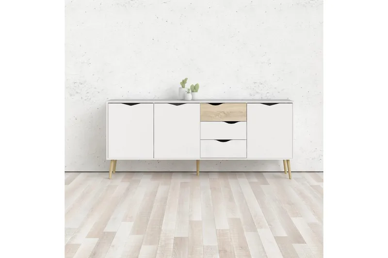 Hostafranc Skjenk 195,7 cm - Hvit - Oppbevaring - Oppbevaringsmøbler - Sideboard & skjenker