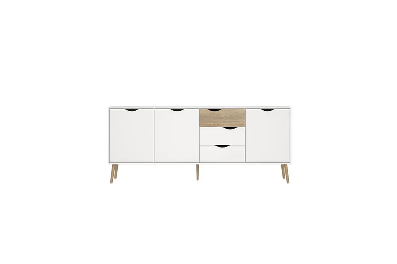 Hostafranc Skjenk 195,7 cm - Hvit - Oppbevaring - Oppbevaringsmøbler - Sideboard & skjenker