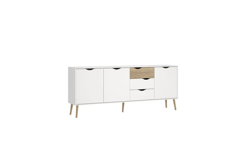 Hostafranc Skjenk 195,7 cm - Hvit - Oppbevaring - Oppbevaringsmøbler - Sideboard & skjenker