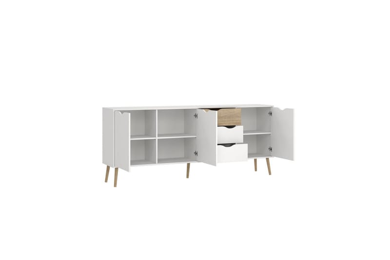 Hostafranc Skjenk 195,7 cm - Hvit - Oppbevaring - Oppbevaringsmøbler - Sideboard & skjenker