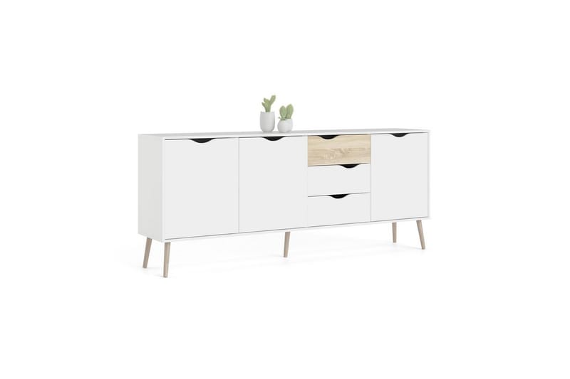 Hostafranc Skjenk 195,7 cm - Hvit - Oppbevaring - Oppbevaringsmøbler - Sideboard & skjenker