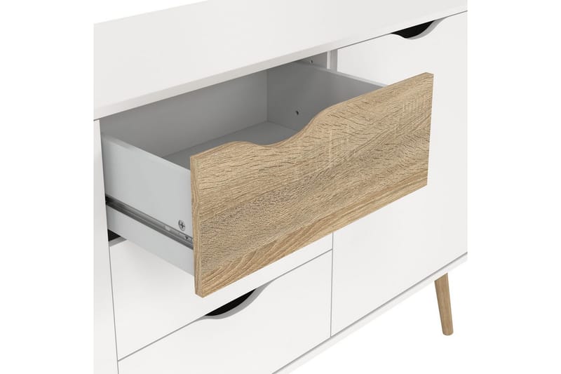 Hostafranc Skjenk 195,7 cm - Hvit - Oppbevaring - Oppbevaringsmøbler - Sideboard & skjenker