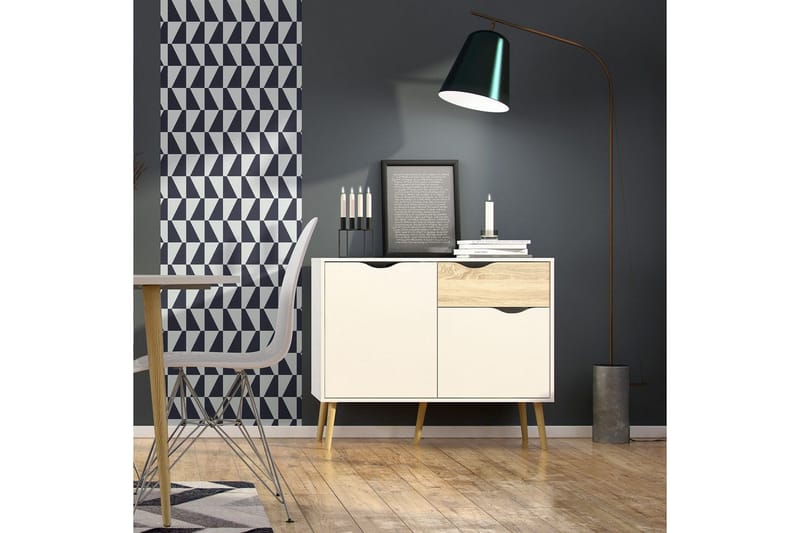 Hostafranc Skjenk 98,7 cm - Hvit - Oppbevaring - Oppbevaringsmøbler - Sideboard & skjenker