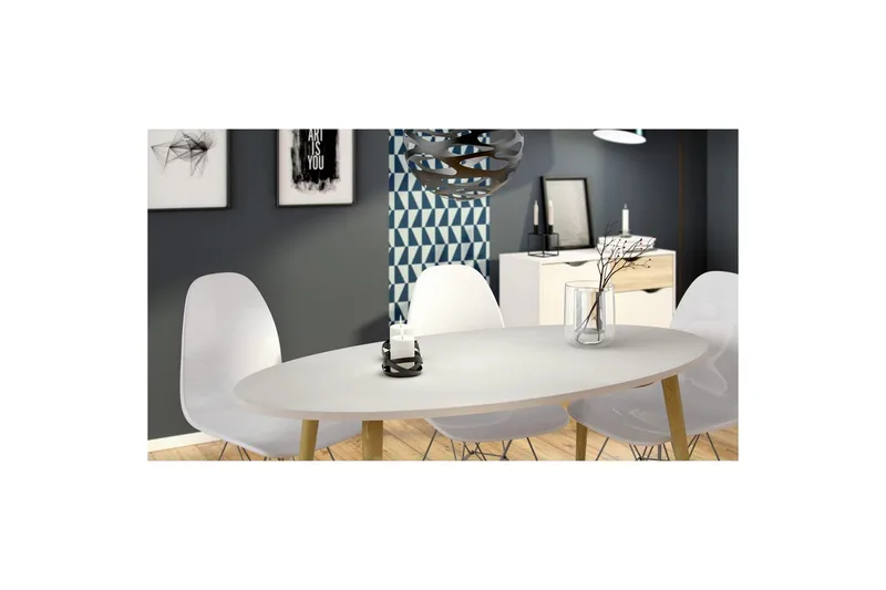 Hostafranc Skjenk 98,7 cm - Hvit - Oppbevaring - Oppbevaringsmøbler - Sideboard & skjenker