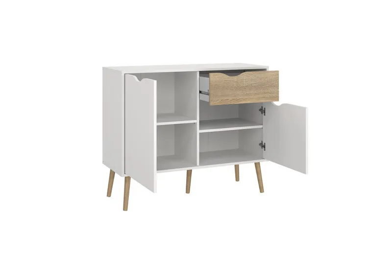 Hostafranc Skjenk 98,7 cm - Hvit - Oppbevaring - Oppbevaringsmøbler - Sideboard & skjenker