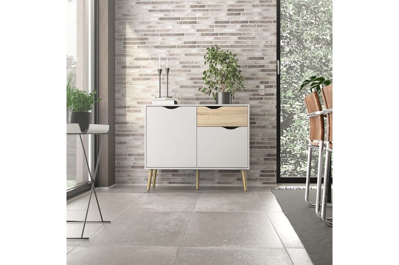 Hostafranc Skjenk 98,7 cm - Hvit - Oppbevaring - Oppbevaringsmøbler - Sideboard & skjenker