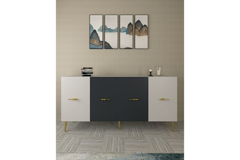 Huelva Konsollbord 150 cm - Hvit/Antrasitt - Møbler - Bord - Avlastningsbord - Gangbord