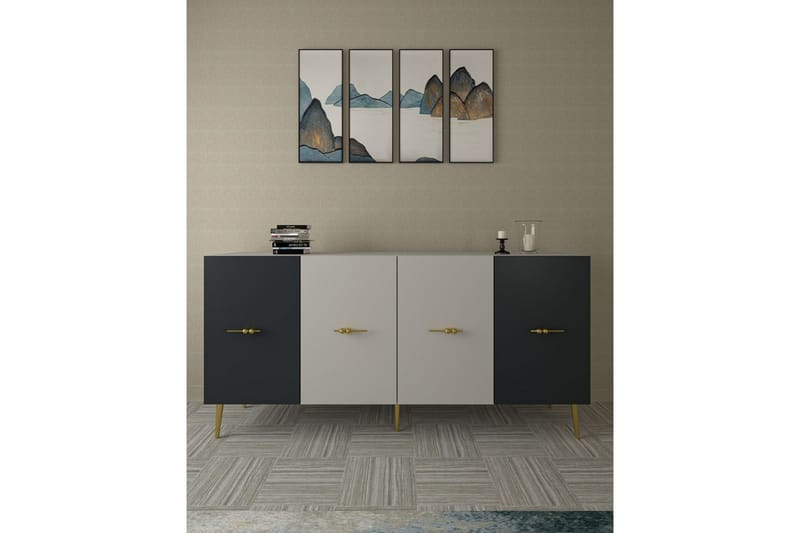 Huelva Konsollbord 150 cm, Hvit/Antrasitt