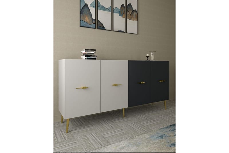 Huelva Konsollbord 150 cm - Hvit/Antrasitt - Møbler - Bord - Avlastningsbord - Gangbord