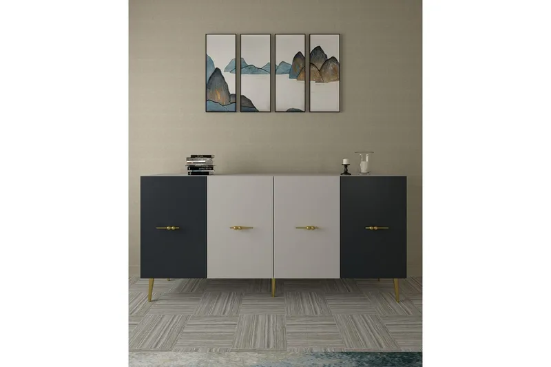 Huelva Konsollbord 150 cm, Hvit/Antrasitt