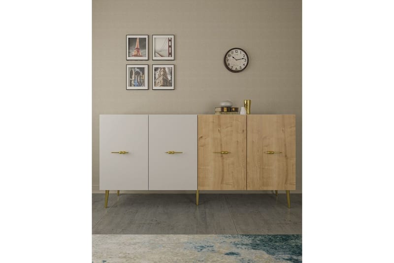 Huelva Konsollbord 150 cm - Hvit/Eik - Møbler - Bord - Avlastningsbord - Gangbord