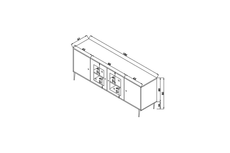 Huff Konsollbord 180 cm - Eik - Møbler - Bord - Avlastningsbord - Gangbord