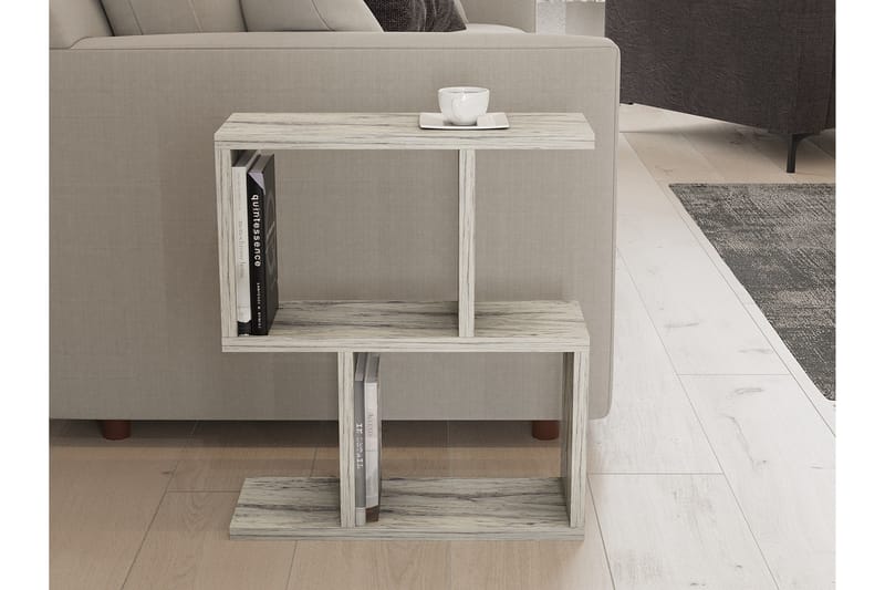 Hui Sidebord 45 cm - Hvit Marmor - Møbler - Bord - Avlastningsbord - Lampebord & sidebord