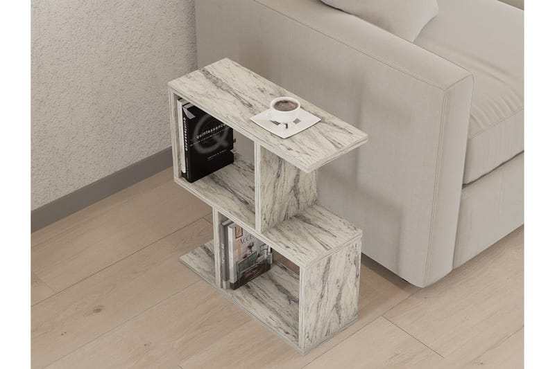 Hui Sidebord 45 cm - Hvit Marmor - Møbler - Bord - Avlastningsbord - Lampebord & sidebord