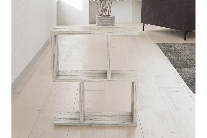 Hui Sidebord 45 cm - Hvit Marmor - Møbler - Bord - Avlastningsbord - Lampebord & sidebord