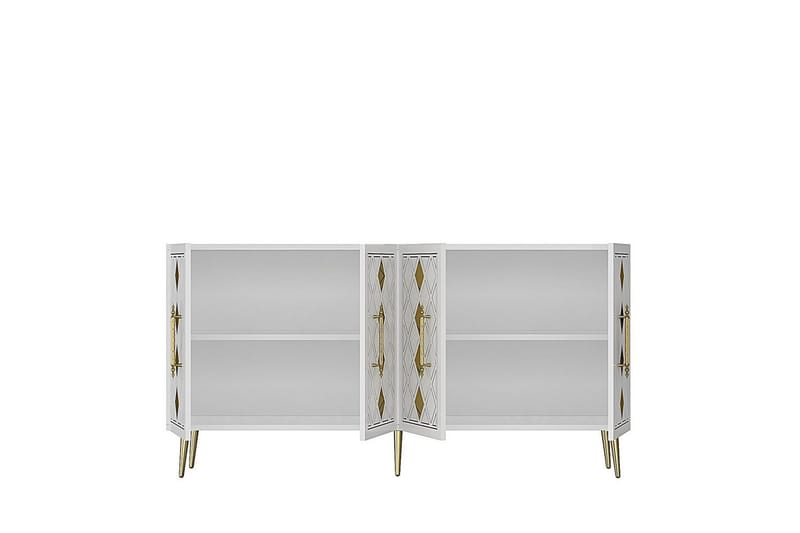 Ilna Konsollbord 150 cm - Gull/Hvit - Møbler - Bord - Avlastningsbord - Gangbord