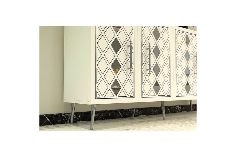 Ilna Konsollbord 150 cm - Hvit/Sølv - Møbler - Bord - Avlastningsbord - Gangbord
