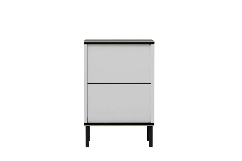 Imaj Nattbord 40 cm - Hvit/Svart/Gull - Møbler - Bord - Avlastningsbord - Sengebord & nattbord