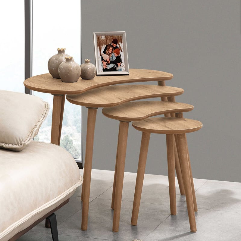 Indumati settbord 75 cm - Eik - Møbler - Bord - Avlastningsbord - Settbord