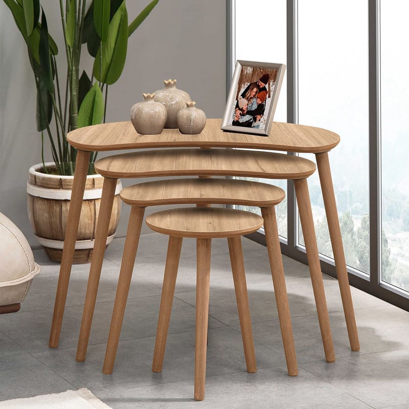 Indumati settbord 75 cm - Eik - Møbler - Bord - Avlastningsbord - Settbord