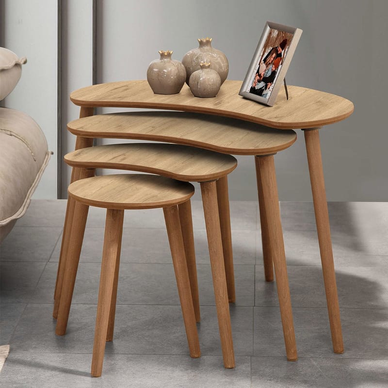 Indumati settbord 75 cm - Eik - Møbler - Bord - Avlastningsbord - Settbord