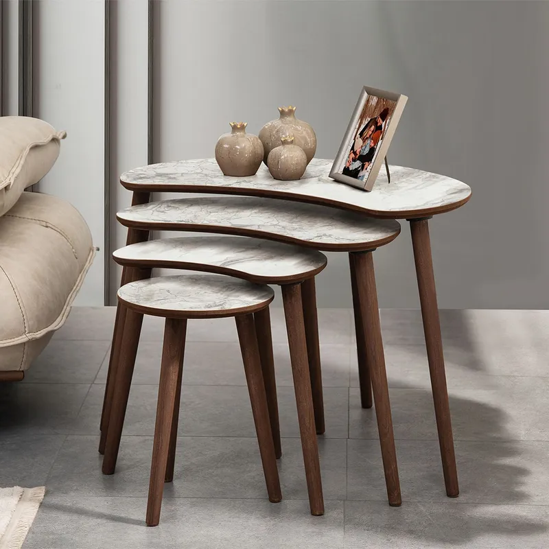 Indumati settbord 75 cm - Hvit - Møbler - Bord - Avlastningsbord - Settbord